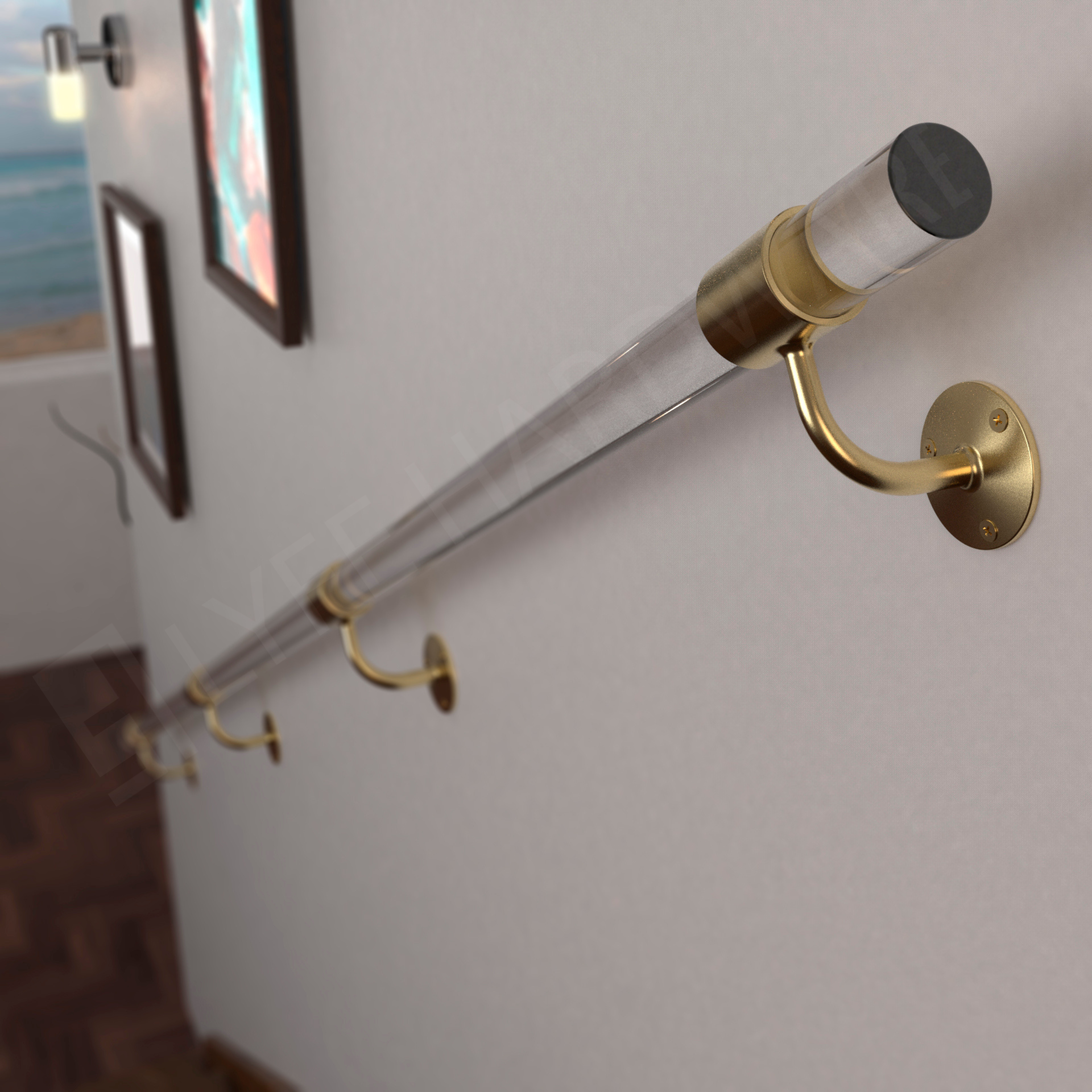 Custom Lucite (Acrylic) Handrail Kit