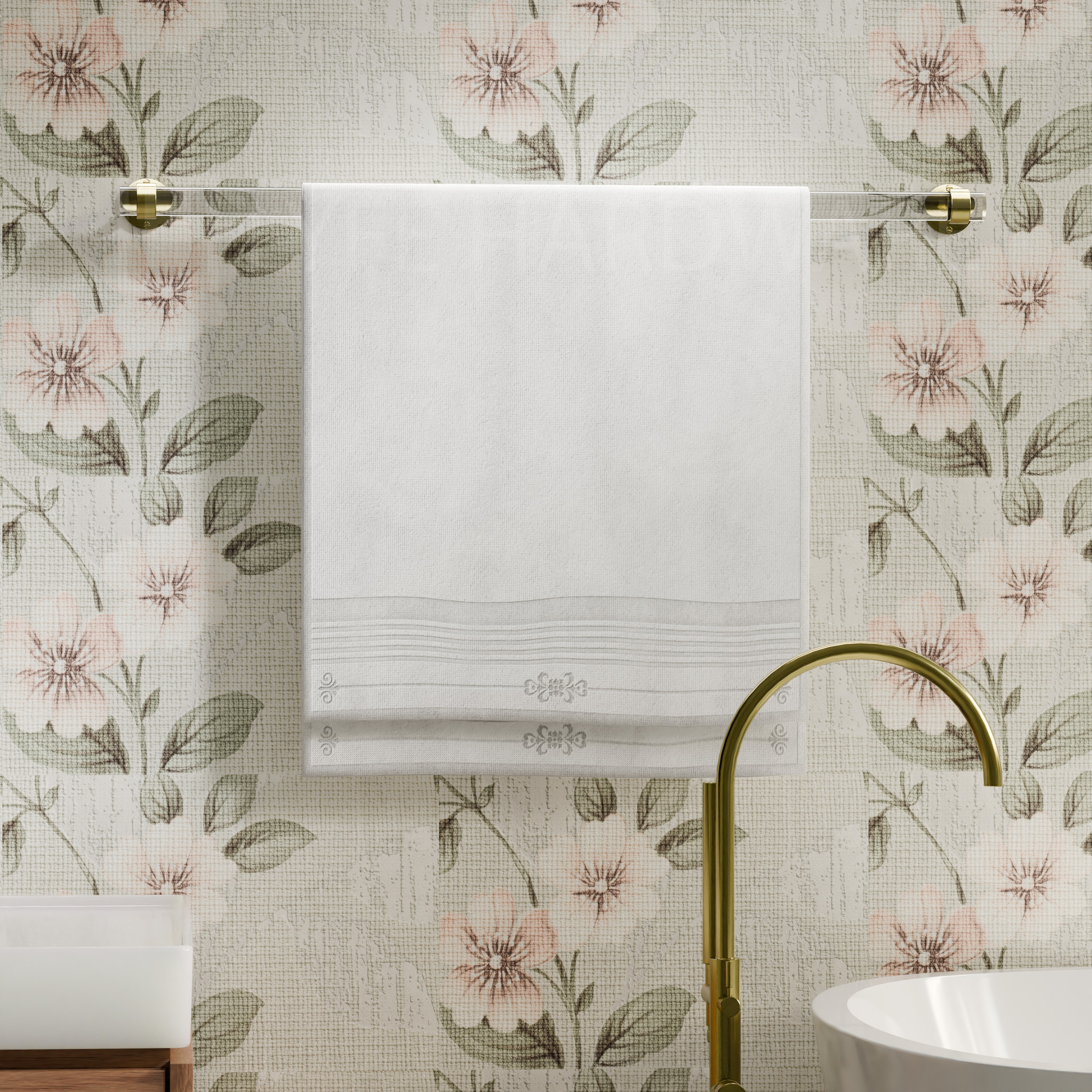 Lucite Towel Bars