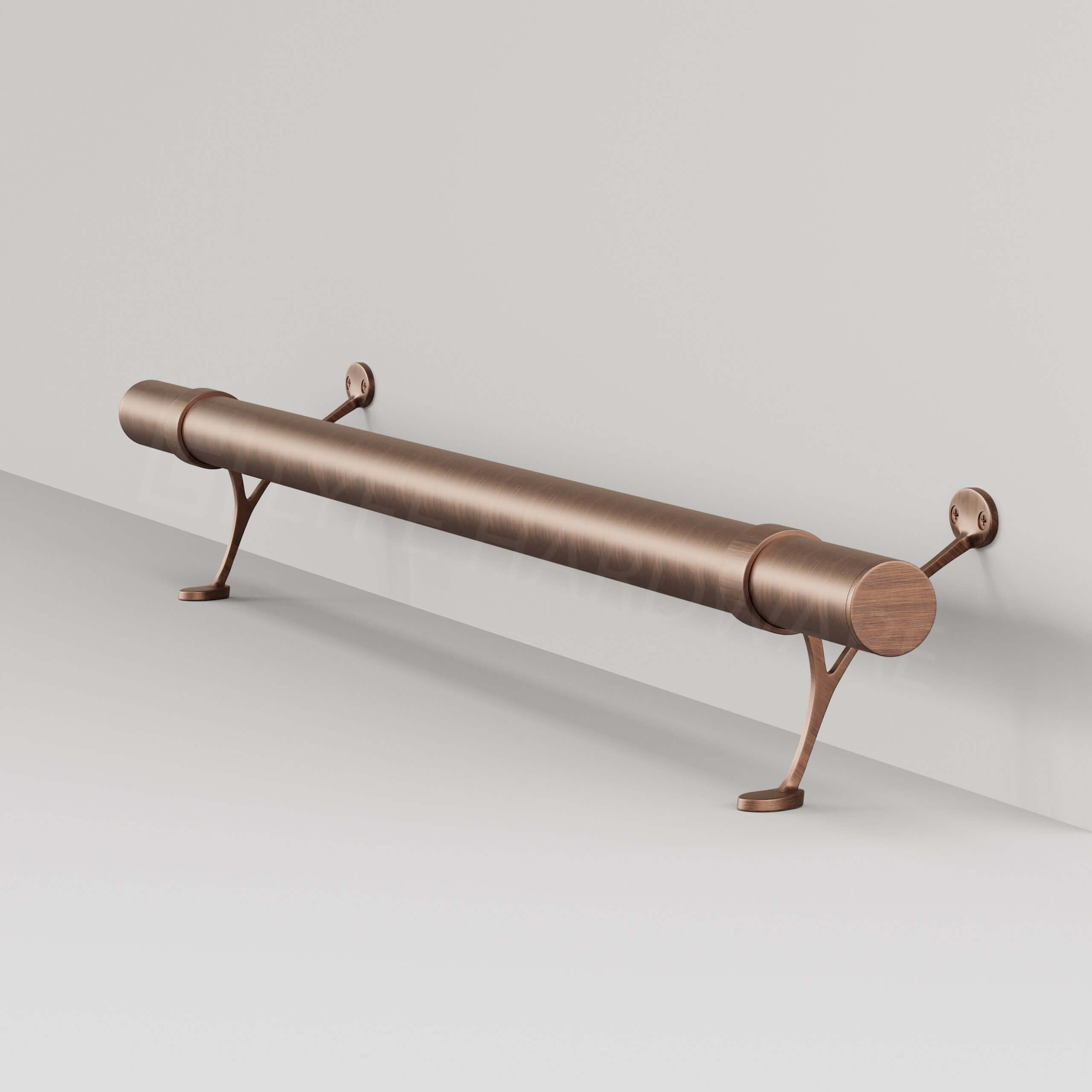 Custom Antique Copper Bar Foot Rail Kit